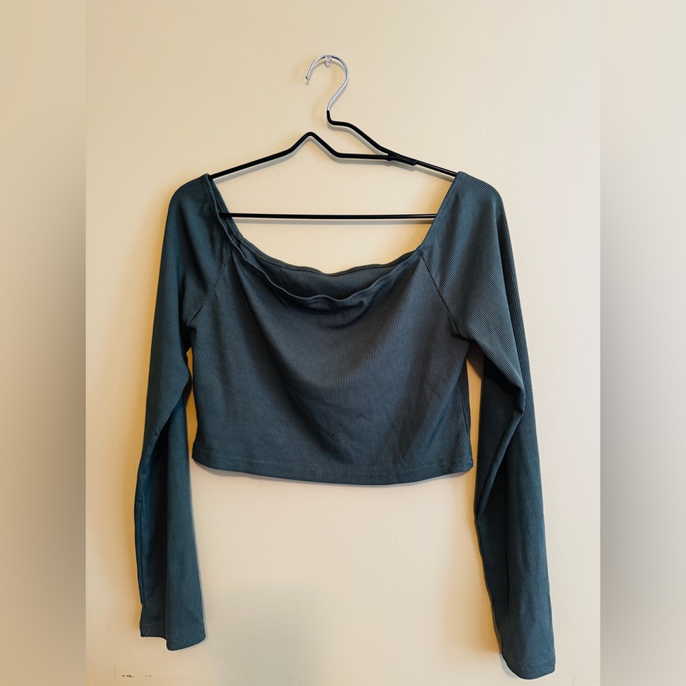 Cider Olive Green Crop Top